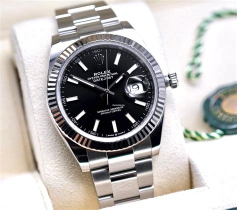 rolex watch black dial|rolex datejust 41mm black.